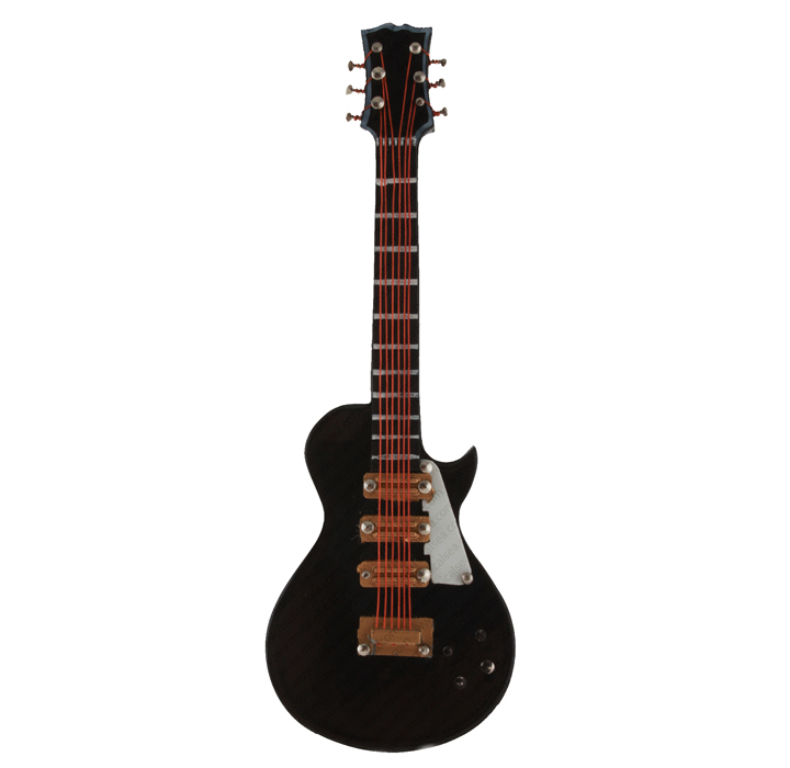 Miniature Black Electric Guitar